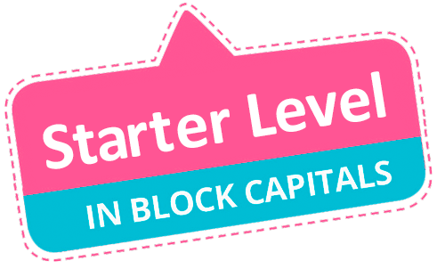 Starter level in block capitals